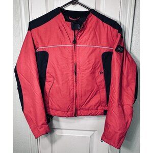 Harley Davidson Women’s Med Red Motorcycle Biker Nylon Full Zip Riding Jacket